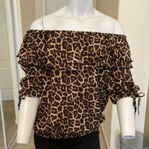 Michael Kors Very Versatile Leopard Print Top